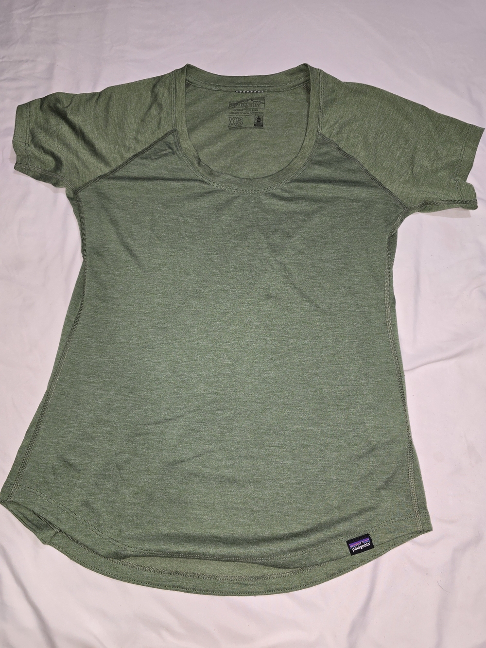 Patagonia Women's Olive Green Short Sleeve Performance Tee